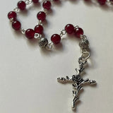 Personalized Petals Thorns Rosary Necklace with Beads