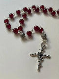 Personalized Petals Thorns Rosary Necklace with Beads