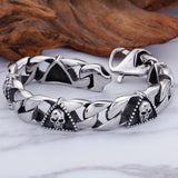 Pharaoh Skull Men Titanium Steel Bracelet