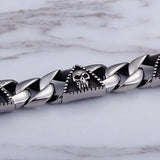 Pharaoh Skull Men Titanium Steel Bracelet