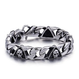 Pharaoh Skull Men Titanium Steel Bracelet