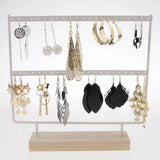 Phenovo Wooden Earrings Organizer Holder Stand Necklaces Jewelry Display