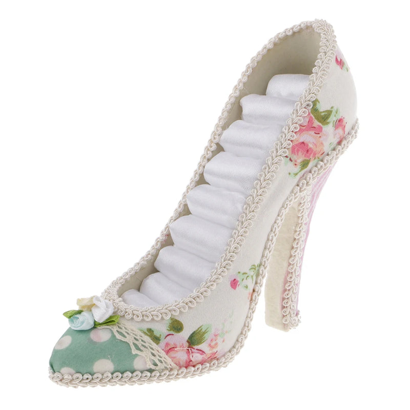 Phenovo High Heel Shoe Ring Holder Jewelry Box Earrings Bracelets Watches