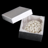 Phenovo Oval Pearl Rhinestone Necklace Jewelry Box Holder