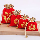 Phnom Penh Red Jewelry Bag Buddha Pearl Blessing Bag