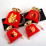 Phnom Penh Red Jewelry Bag Buddha Pearl Blessing Bag