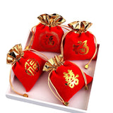 Phnom Penh Red Jewelry Bag Buddha Pearl Blessing Bag