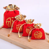 Phnom Penh Red Jewelry Bag Buddha Pearl Blessing Bag