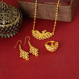 Phoenix Ring Necklace Earrings Set