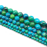 Phoenix Stone Round Beads Chrysocolla Loose Ball DIY Bracelet Jewelry Making