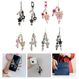 Crystal Jellyfish Charm Strap Keychain - Kawaii Cute Phone Chain
