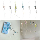 Crystal Jellyfish Charm Strap Keychain - Kawaii Cute Phone Chain