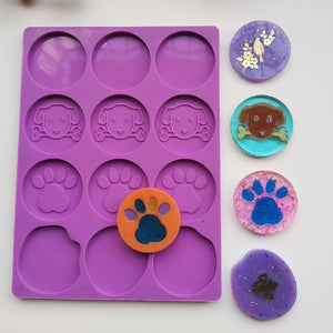 Epoxy Resin Mold Love Dog Paws Bones DIY Mold