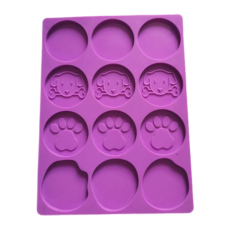 Epoxy Resin Mold Love Dog Paws Bones DIY Mold