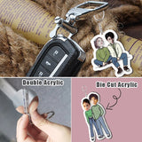 Family Photo Acrylic Keychain DIY Creative Souvenir Keychain