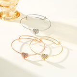 Love Heart Bracelet Silver Jewelry O Chain Bangle