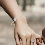 Love Heart Bracelet Silver Jewelry O Chain Bangle