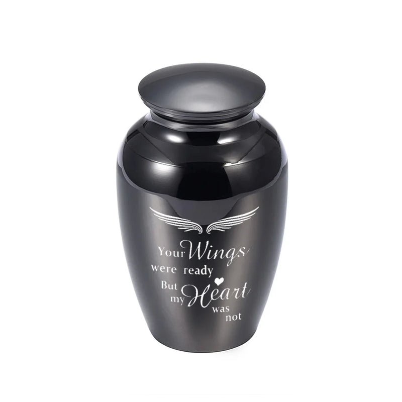 Angel Wings Memorial Mini Urn Pendant - Your Wings Were Ready