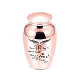 Angel Wings Memorial Mini Urn Pendant - Your Wings Were Ready