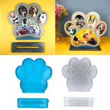 Dog Paw Photo Frame Resin Mold with Bracket Pendant Crafts
