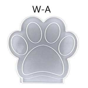 Dog Paw Photo Frame Resin Mold with Bracket Pendant Crafts