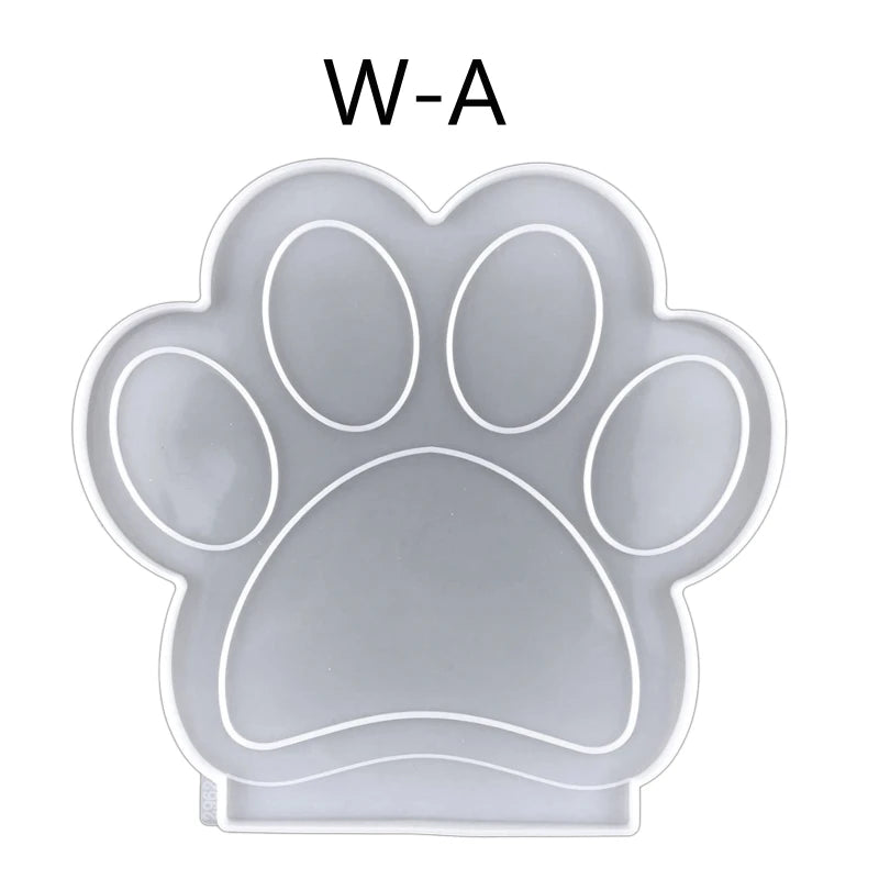 Dog Paw Photo Frame Resin Mold with Bracket Pendant Crafts