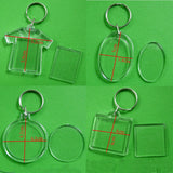 Rectangle Acrylic Picture Frame Keychain for DIY Split Ring Gift