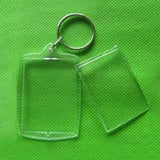 Rectangle Acrylic Picture Frame Keychain for DIY Split Ring Gift