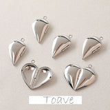 Peach Heart Love Pendant Copper Gold-plated DIY Beaded Jewelry