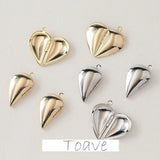 Peach Heart Love Pendant Copper Gold-plated DIY Beaded Jewelry