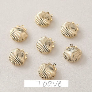 Photo Frame Shell Pendant Plating Preserving Necklace Bracelet Earring Pendant