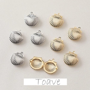 Photo Frame Shell Pendant Plating Preserving Necklace Bracelet Earring Pendant