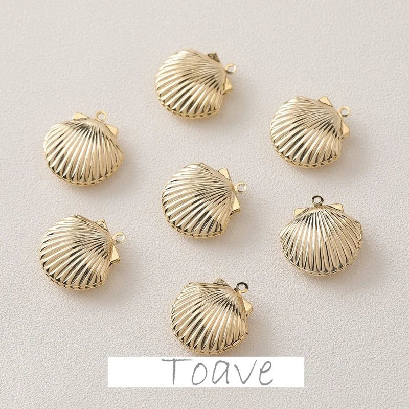 Photo Frame Shell Pendant Plating Preserving Necklace Bracelet Earring Pendant