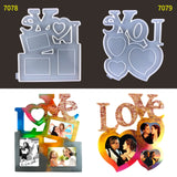 Love Heart Photo Frame Silicone Mold for Resin