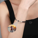 Photo Projection Bracelet, Personalized Couple Bracelet, Anniversary Gift