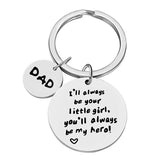 Photo Projection Keychain Titanium Steel Picture Key Ring Dad Gift