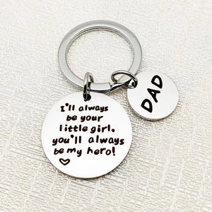 Photo Projection Keychain Titanium Steel Picture Key Ring Dad Gift