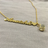 Handwritten Name Projection Necklace for Couples