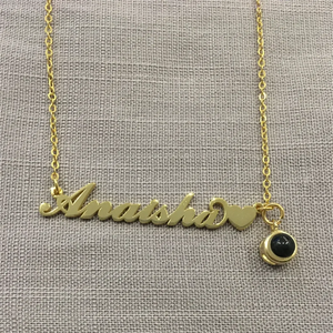 Handwritten Name Projection Necklace for Couples