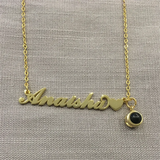 Handwritten Name Projection Necklace for Couples