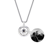 Customizable Compass Projection Necklace Pendant