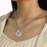 Customizable Compass Projection Necklace Pendant
