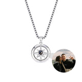 Customizable Compass Projection Necklace Pendant
