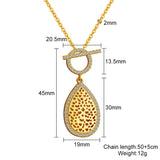 Customizable Water Drop Hollow Necklace - Valentine's Gift
