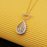 Customizable Water Drop Hollow Necklace - Valentine's Gift