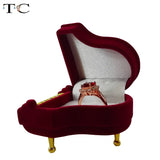 Piano Ring Box Earring Packing Pendant Jewelry Box Storage Case