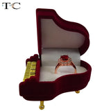 Piano Ring Box Earring Packing Pendant Jewelry Box Storage Case