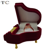 Piano Ring Box Earring Packing Pendant Jewelry Box Storage Case