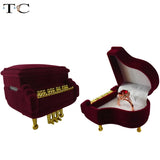 Piano Ring Box Earring Packing Pendant Jewelry Box Storage Case