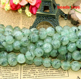 4.6.8.10 12mm Green Prehnita Round Loose Stone Beads